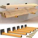 Lumber Storage Rack, Heavy Duty Wall Mount Wood Organizer Separate & Adjustable & Space-saving Wall Mount for Garage Shop, Indoor & Outdoor Use (Orange 6 PACK)