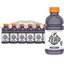 Gatorade Thirst Quencher Zero Sugar Sports Drink, Grape, 12oz Bottles, 12 Pack, Electrolytes for Rehydration (EXP 08/12/26)