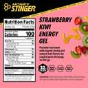Honey Stinger Strawberry Kiwi Energy Gel, Caffeinated & Gluten Free with Organic Honey, for Exercise, Running and Performance, Sports Nutrition for Home & Gym, Pre and Mid Workout, 24 Pack, BB Date Not Found