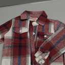 Toddler Boys' Girls' Flannel Plaid Shirt Button Down Long Sleeve Jacket Lapel Shacket Coat Tops Casual Outwear (18 Months, 80)