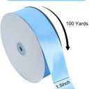 TONIFUL 1-1/2 Inch (40mm) x 100 Yards Sky Blue Wide Satin Ribbon Solid Fabric Ribbon for Gift Wrapping Chair Sash Valentine's Day Wedding Birthday Party Decoration Hair Floral Craft Sewing