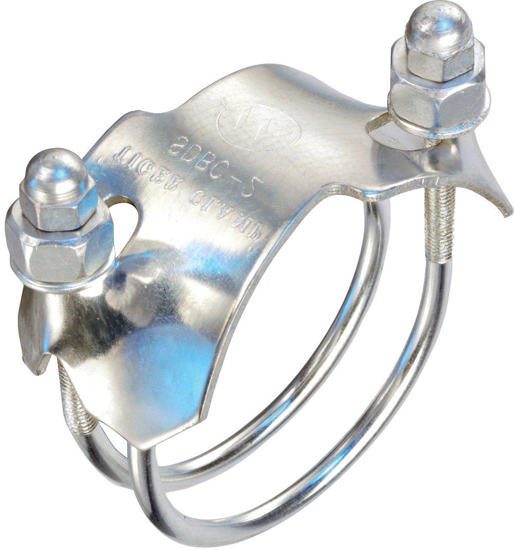 Kuriyama SDBCR-2 Tiger Clamps Spiral Double Bolt Clamps for CountercLockwise Helix Hoses, Zinc Plated Carbon Steel, 2"