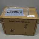 Mancra Solar Pathway Lights, 8 Pack LED Solar Lights Outdoor Waterproof, Glass Metal Garden Lighting for Yard Path Landscape Lawn Walkway Driveway, 3000K (Black)