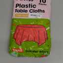 Pureegg Plastic Table Cloth Disposable - 10 Pack, Disposable Table Cloths for Valentines Day Decorations, Weddings, Valentines Round Tablecloths, 84'' Red Plastic Tablecloth, Leakproof & Sturdy, Red (84" Round)