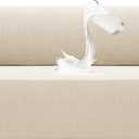 PrinceDeco Waterproof Couch Covers Slipcovers for Large Sofas,1 Piece Stretch Jacquard Sofa Slipcover Leakproof Pet Friendly Furniture Protector for Kids, Dog (Sofa L Seat Width 60"-66", Ivory)