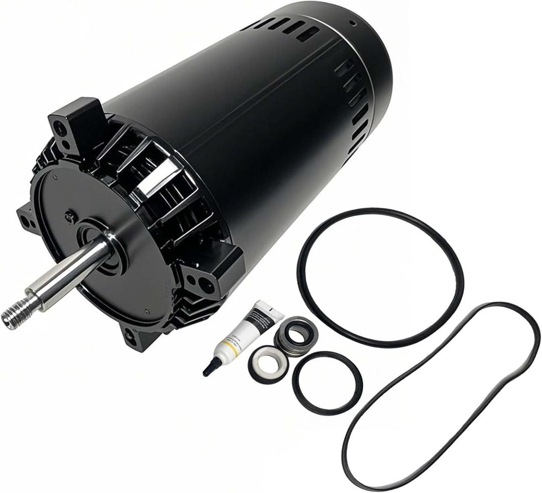 UST1102 1 Hp Up-Rated Swimming Pool Pump Motor Replacement for Century, A.O. Smith, Hayward Super Pump, Super II, Max-Flow,115/230V Pool Motor with Seal Kit SP2607X10 56J Frame, 3450RPM Motor