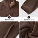 Men's Polar Fleece Jacket Warm Soft Midweight Full Zip Sweatshirt (S-XXL) (Brown, XL)