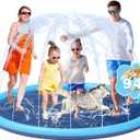 Splash Pad for Kids and Dog, YSJILIDE Non-Slip Large Sprinkler Splash Play Mat, 102" Sprinkler Pool for Outside Backyard Dog Pool