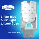 Flying Insect Trap, Plug-in UV Light for Gnats, Fruit Flies and Houseflies, Silent Sticky Catcher for Indoor Use, 2 Devices & 6 Refills