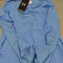 Under Armour Mens ColdGear Armour Fitted Mock (Small, Carolina Blue/White)