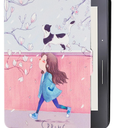 Smart Case Compatible with Kindle Voyage (Model NM460GZ, 2014 Released) - 6" Premium PU Leather Cover with Auto Sleep/Wake (Cartoon Girl, 6 inch)