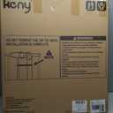 keny 29"-47.3" Extra Wide Baby Gate for Stairs, Auto Close Safety Dog Gate, Pressure Mounted No Drilling Pet Gate for Doorways, Easy Walk Through Stair Gate for Kids Todder, 30" Tall, White