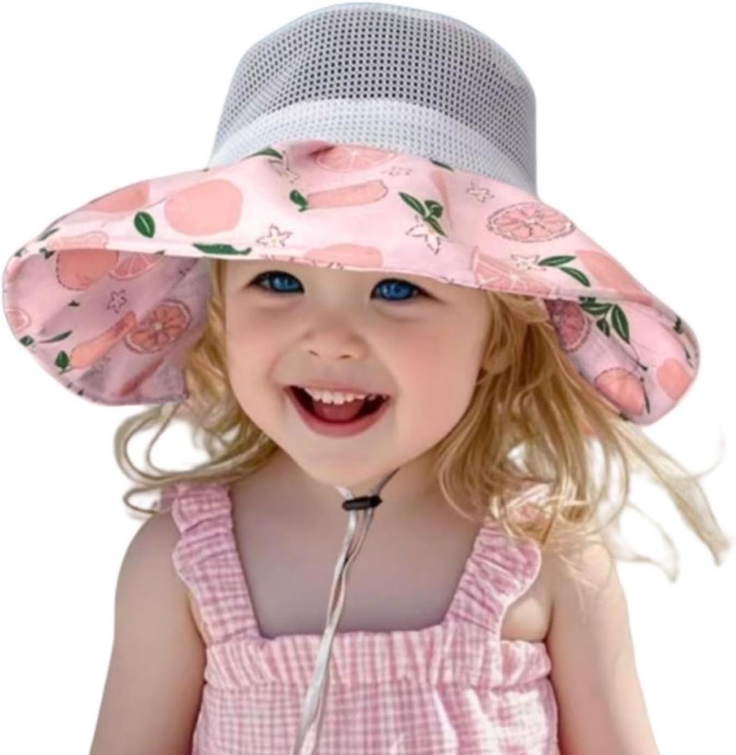 Kids Beach Hat Thin mesh Hats kids'fisherman Summer Sun Hats for Kids(5-10 Years)