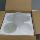 4 Pack Frosted Glass Shade, Bell Shaped Light Fixture Replacement Glass Lamp Globe or Cover with 1-5/8-Inch Fitter for Chandelier Wall Sconce Pendant Light G0109