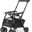 Chicco KeyFit Caddy Frame Stroller, Accepts All Chicco Infant Car Seats, Adjustable Handle, Parent Tray | Black/Black