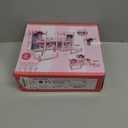 Dream Doll House for Girls with Lights, Mat, Dolls & Furniture - Imaginative Dollhouse Playset DIY Pretend Play Toy Gift for Kids Ages 3-8