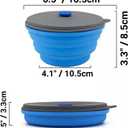 Mr. Peanut's Collapsible Silicone Camping Bowl with Lid & Foldable Fork