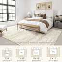 UERMEI 8x10 Area Rug Living Room Rugs - Washable Neutral Modern Abstract Soft Thin Rug Indoor Floor No Slip Rug Carpet for Bedroom Under Dining Table Home Office Decor - Beige/Brown