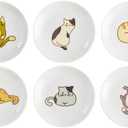 6pcs Ceramic Cat Appetizer Plates, Sauce Plates, Dessert Plates