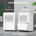 AIRPLUS 3,500 Sq.Ft 50 Pint Dehumidifier for Basements, (4 Smart Modes) Quiet Dehumidifiers for Bedroom & Home with Drain Hose, Auto Shut Off/24 Hr Timer/0.66 Gallon Water Tank