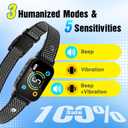 2 Pack Bark Collar, Smart Dog Bark Collar for Large Medium Small Dogs, Rechargeable Ultra-Light Training Collar with Beep Vibration, Anti Barking Device with 5-Level Sensitivity (Black)