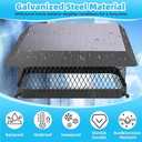 Chimney Cap Stainless Steel(9" x 13")Single Bolt Chimney Fireplace CoverChimney Flue Cover to Fit On Existing Flue TilesWith Netting and Cover Panels for Protection from Birds, Debris, Rain