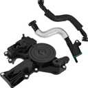 X AUTOHAUX PCV Valve Engine Crankcase Vent Oil Separator Breather Hose Exhaust Pipe Kit 06H103495AH for VW Beetle CC Jetta GTI Passat Tiguan for Audi A3 A4 A5 Q5 TT 2.0L L4 ONLY