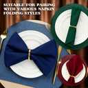200 Pcs Gold Napkin Rings Bulk, Exquisite Round Napkin Ring Buckles, Suitable for Family Dinners, Weddings, Holiday Parties