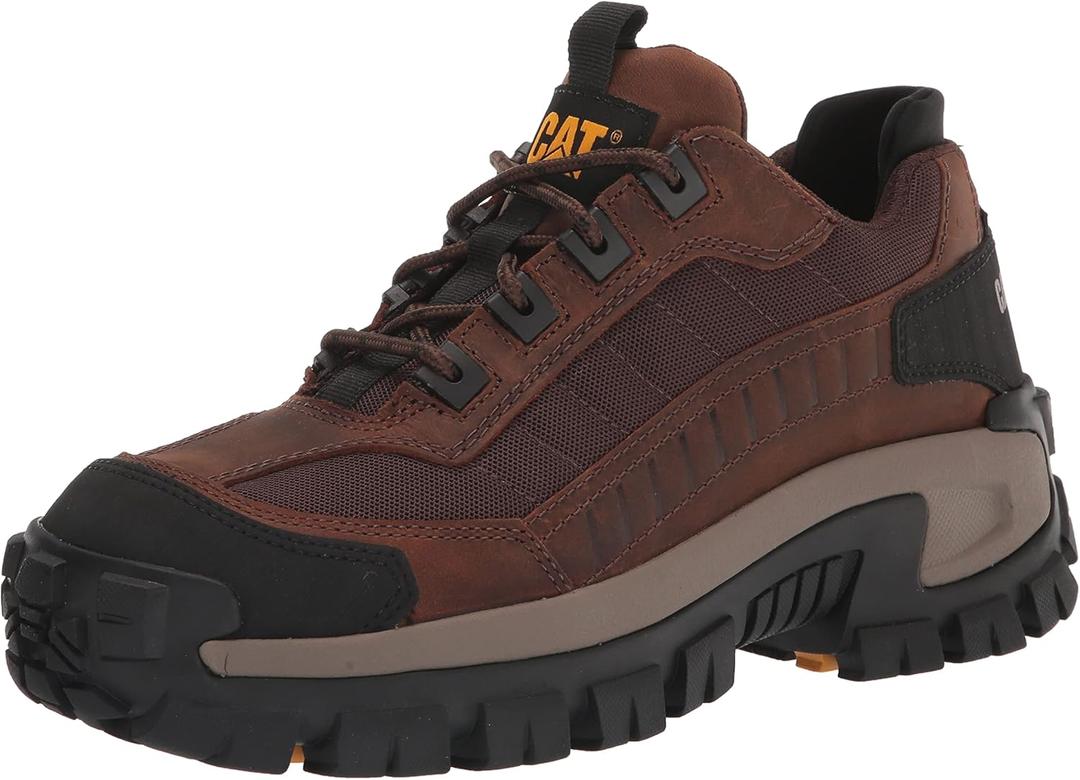 CAT Footwear Mens Invader Steel ToeWork Shoe (Brown) 7
