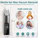 Ear Wax Vacuum Removal Kit with Carrying Case, 6 Levels Electric Strong Suction Ear Vacuum Wax Remover, USB Charge Ear Vacuum Cleaner, Ear Wax Suction Remover Device for Adults and Kids
