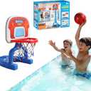 Toddler Basketball Hoop,Swimming Pool Basketball Hoop, Adjustable Mini Kids Basketball & Soccer Goal with4Balls & Ball Pumps for Indoor, Outdoor, Pool, Sports, Birthday Gifts for Children