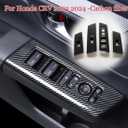 MUXEE 4pc Window Lift Switch Panel Cover Interior Decoration for Honda CRV CR-V 2023 2024 2025 2026 - ABS Carbon Fiber Sport Interior Accessories