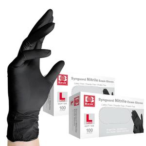 Jointown Basic Medical Black Nitrile Exam Gloves - Latex-Free & Powder-Free - NGPF1047 (Case of 1,000), Large