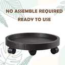 20.5 Inch Planter Caddies Rolling Saucer Caddy with Wheels, Heavy Duty Wheeled Stand for Potted Plant, Round Coaster Roller Base Tray with Casters, Flower Pot Dolly Holder for Indoor Outdoor