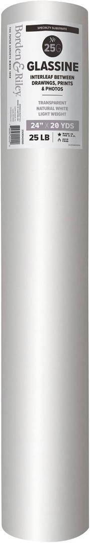 Borden & Riley 24" x 20 Yards #25G Glassine Paper Roll, 25 LB, 1 Roll Each (25GR242000)