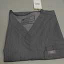 FIGS Leon Scrub Top for Men 3 Pockets, Tailored Fit, Modern V-Neck, 4-Way Stretch, Moisture-Wicking (Gray, S)