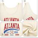 Baseball Tank Top Women Vintage Baseball Mom Tanks Baseball Season Graphic Tee Shirts Game Day Knit Crop Sleeveless Tops (XXL)