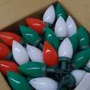 C9 Christmas Lights Outdoor Waterproof, 81 Feet 100 LED C9 String Lights with Timer & 8 Light Mode, Connectable Christmas Tree Lights for Indoor Outside Roofline Patio Decorations, Multicolor