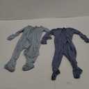 RRP Unisex Baby Footies Pajamas,Rayon Derived From Bamboo,Buttery Soft Sleep 'N Play PJs,2-Way Zipper Closure,0-18 Months (Grey/Bluegrey/Sage)