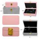 Faux Shagreen Decorative Box Set Vegan Leather Stacking Organizers