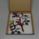 Six Birds Cardinal Gifts Stained Metal Window Hangings, Multicolor Bird On A Wire Window Panel Decor Series Ornament Home Wall Garden Decoration Love Gifts