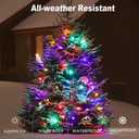 Solar String Strawberry Lights Outdoor 2 Pack 200 LED 80Ft Multi-Color Christmas Fairy Lights with 8 Lighting Modes, Waterproof Solar Lights Outdoor for Garden Christmas Wedding Xmas Tree Decoration