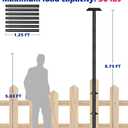 Garbuildman 105 Inch Bird Feeder Pole Kit, Heavy Duty Bird House Pole Set for Deck Fence or Patio Railing, Adjustable Universal Mounting Post Kit for Outdoors, Matte Black, 1 Pack