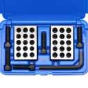 123 Blocks Matched Pair 23 Holes .0002 Precision Ground Machinist Set Up Blocks HRC 55-62 (1-2-3" Blocks 0.0001" Set)