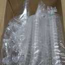 Zezzxu 40 Pack Plastic Martini Glasses 5 Oz Disposable Cocktail Glasses, Mini Dessert Cups with Spoons for Party Serving Wedding Birthday and All Events