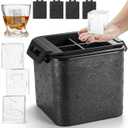 Clear Square Ice Cube Maker Mold for Whiskey Bourbon, Golf Gifts for Men, Golf Accessories Stocking Stuffers for Men, 4 Golf Theme Ice Stamp Included