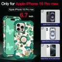 Casetego for iPhone 16 Pro Max Case,Three Layer Heavy Duty Sturdy Shockproof Protection Full Rugged Hard PC+Soft TPU Bumper Protective Girls Case for Apple iPhone 16 Pro Max 6.9 inch,Sap Green