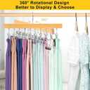 Legging Organizer for Closet, Pants Hangers with Clips Holds 20 Leggings, Jeans, Hats, Shorts, Socks, 360 Rotating Space Saving Hanging Clothes Organizer for Closet Organizers and Storage 2Pcs