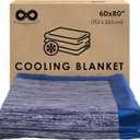 Everlasting Comfort Cooling Blanket for Hot Sleepers - (60"x80") - Dual-Sided Cold Blanket for Sleeping in Summer - Lightweight for Sleeping & Night Sweats