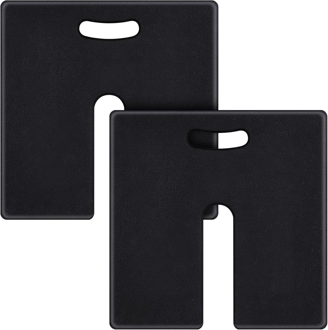 2 Pcs Pipe and Drape Backdrop Base Weights 23 Lbs Weigh Down Backdrop Stands with Heavy Rubber Base for Canopy Curtain Stand Photo Shoots Outdoor Wedding Decor, 17.7 x 17.7 Inch Black